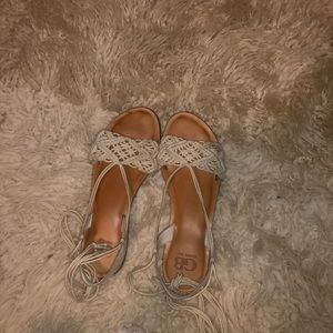 Gianni Bini lace-up/ankle wrap sandals